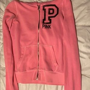 Pink zip up hoodie